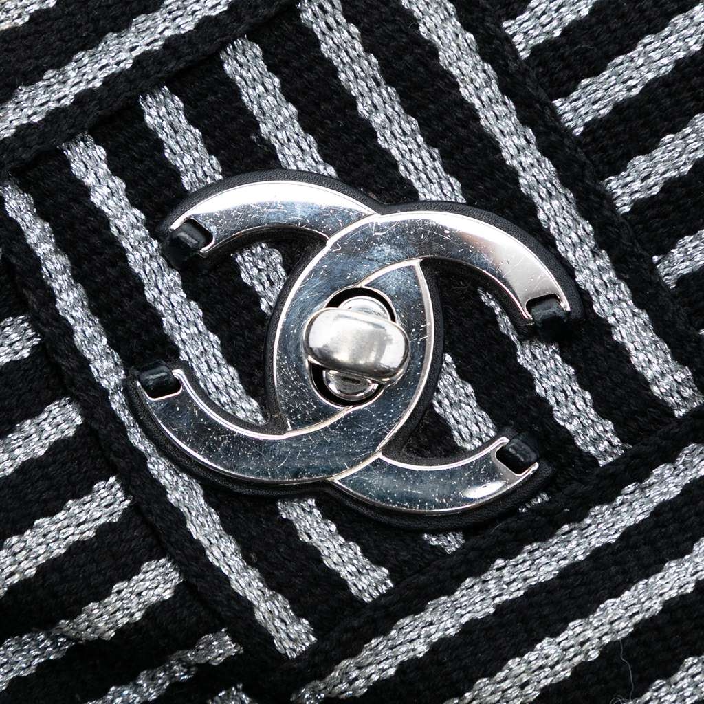 Chanel CC Canvas Stripe Flap - 5