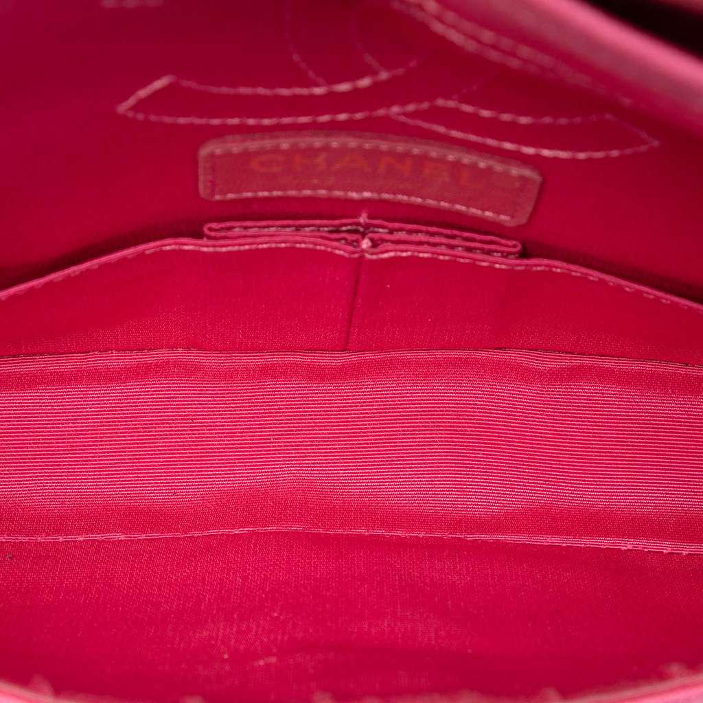 Chanel Croc Quilted Jersey Reissue 2.55 East West Double Flap - 4