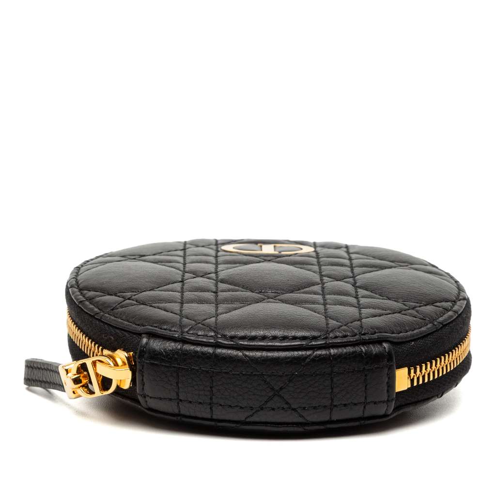Dior Calfskin Cannage Round Caro Pouch with Chain - 3
