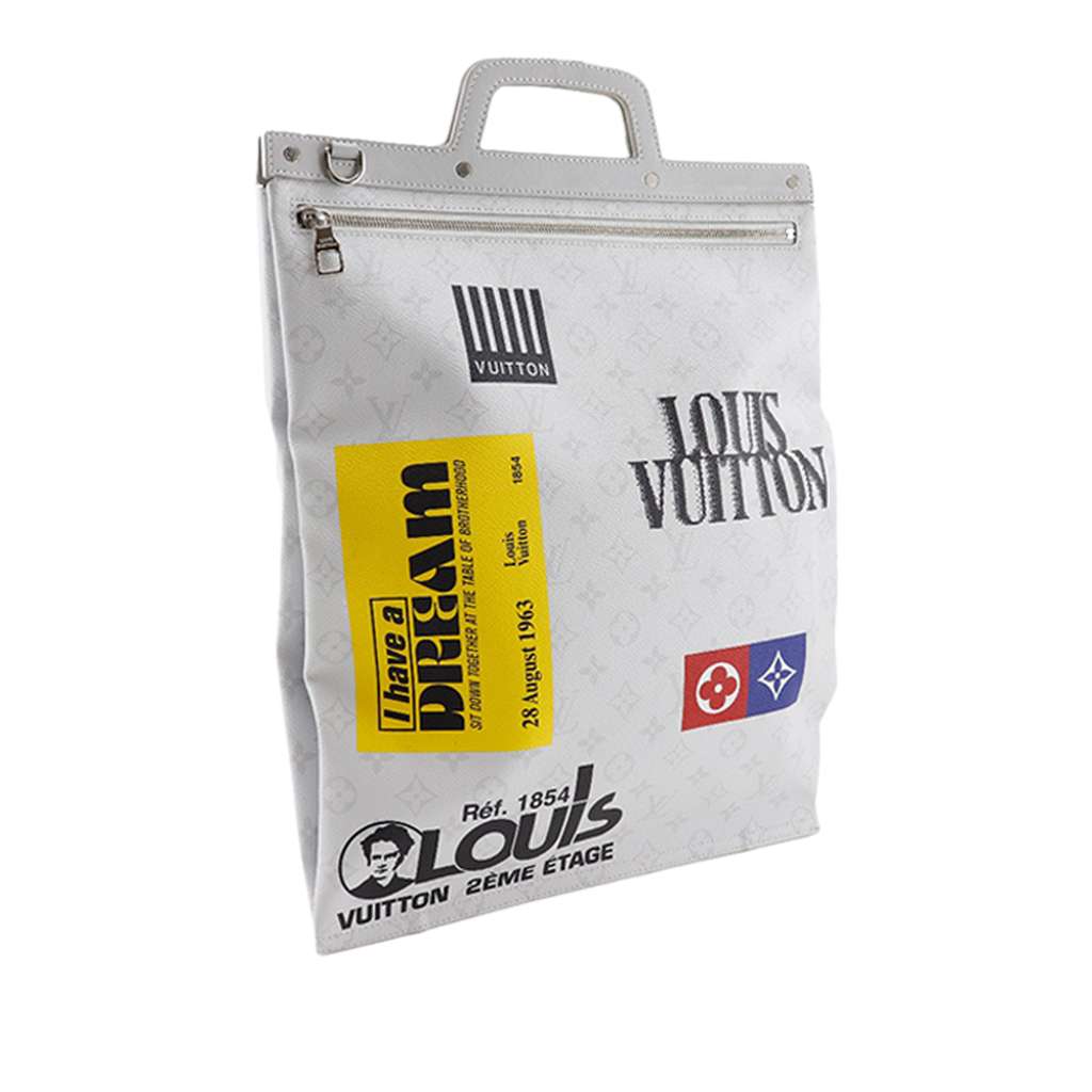 Louis Vuitton Monogram Chalk Flat Tote - 3