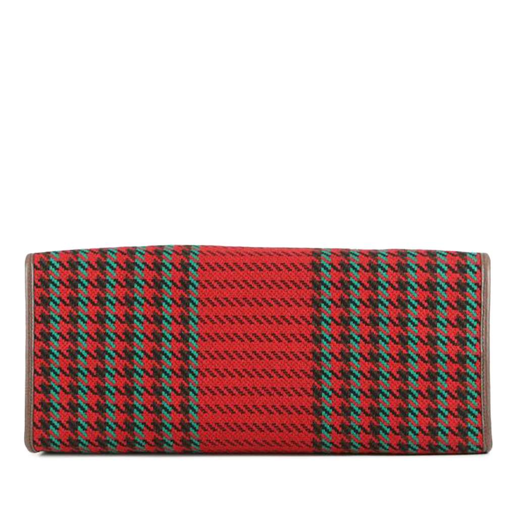 Gucci Interlocking G Tweed Houndstooth Stripe Satchel - 3