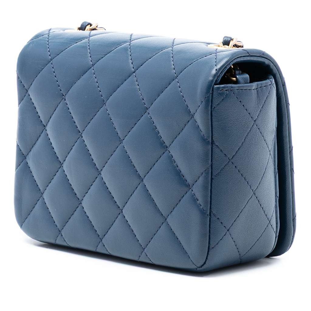 Chanel Mini Quilted Lambskin CC Crystal Full Flap - 2