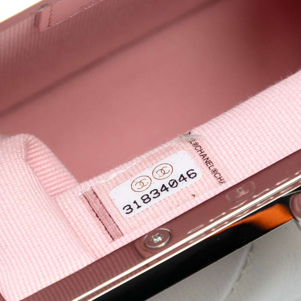 Chanel Lambskin and Acrylic Kiss Clutch with Chain - 5