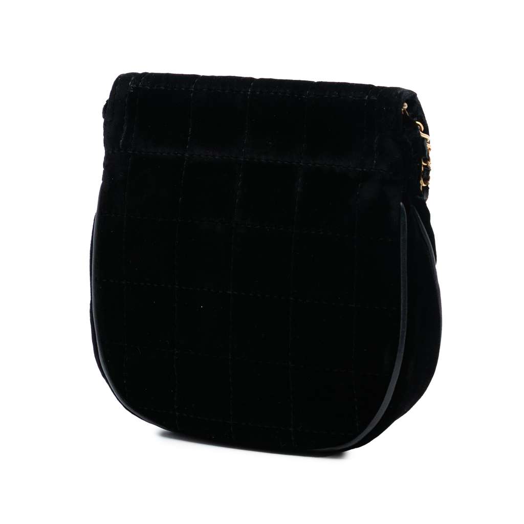 Chanel Mini Chocolate Bar Velvet Flap Crossbody - 2