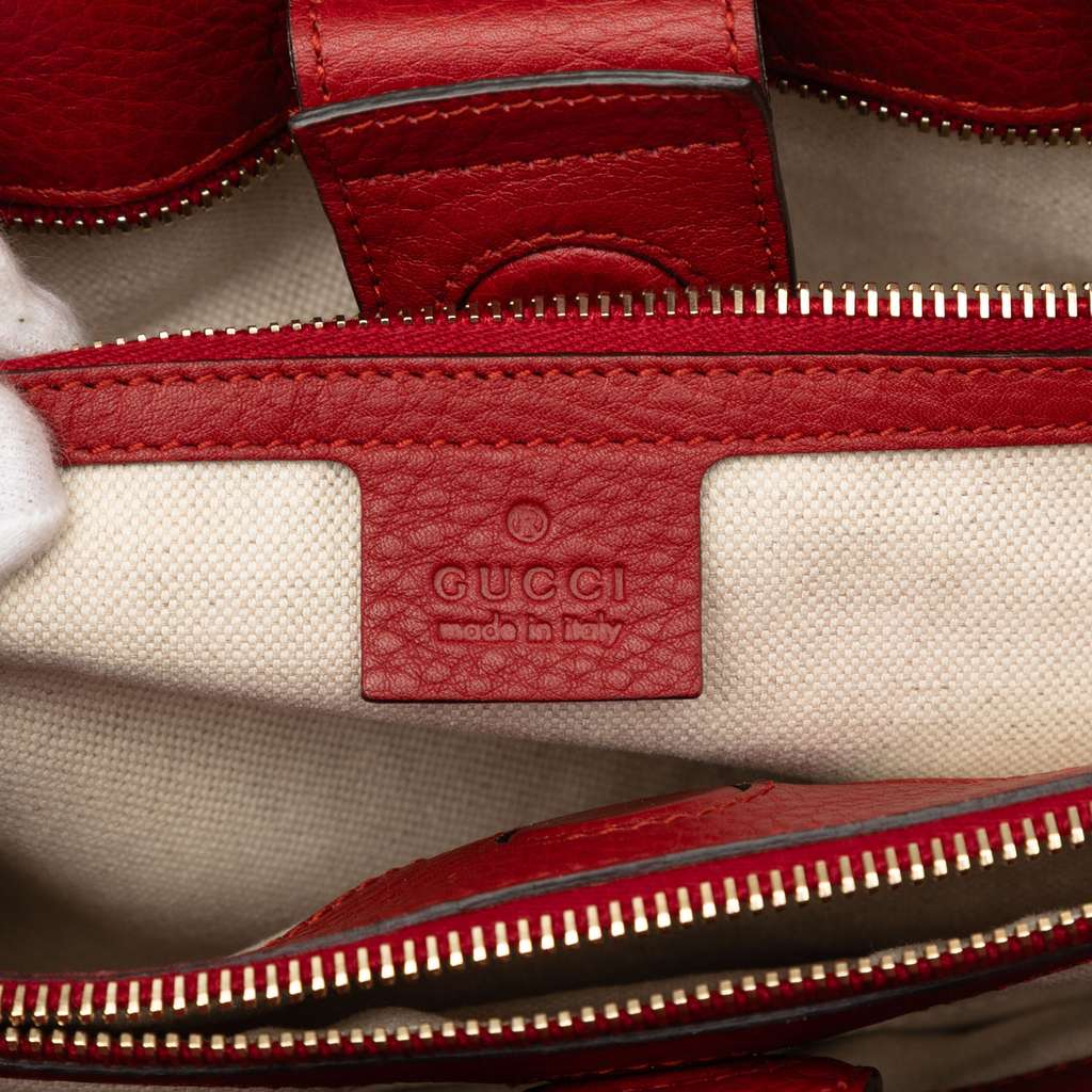 Gucci Medium Calfskin Bamboo Shopper Satchel - 5