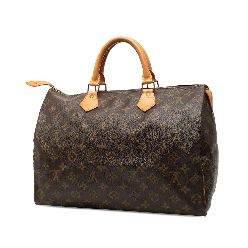 Louis Vuitton Monogram Speedy 35 Brown Good - Back View