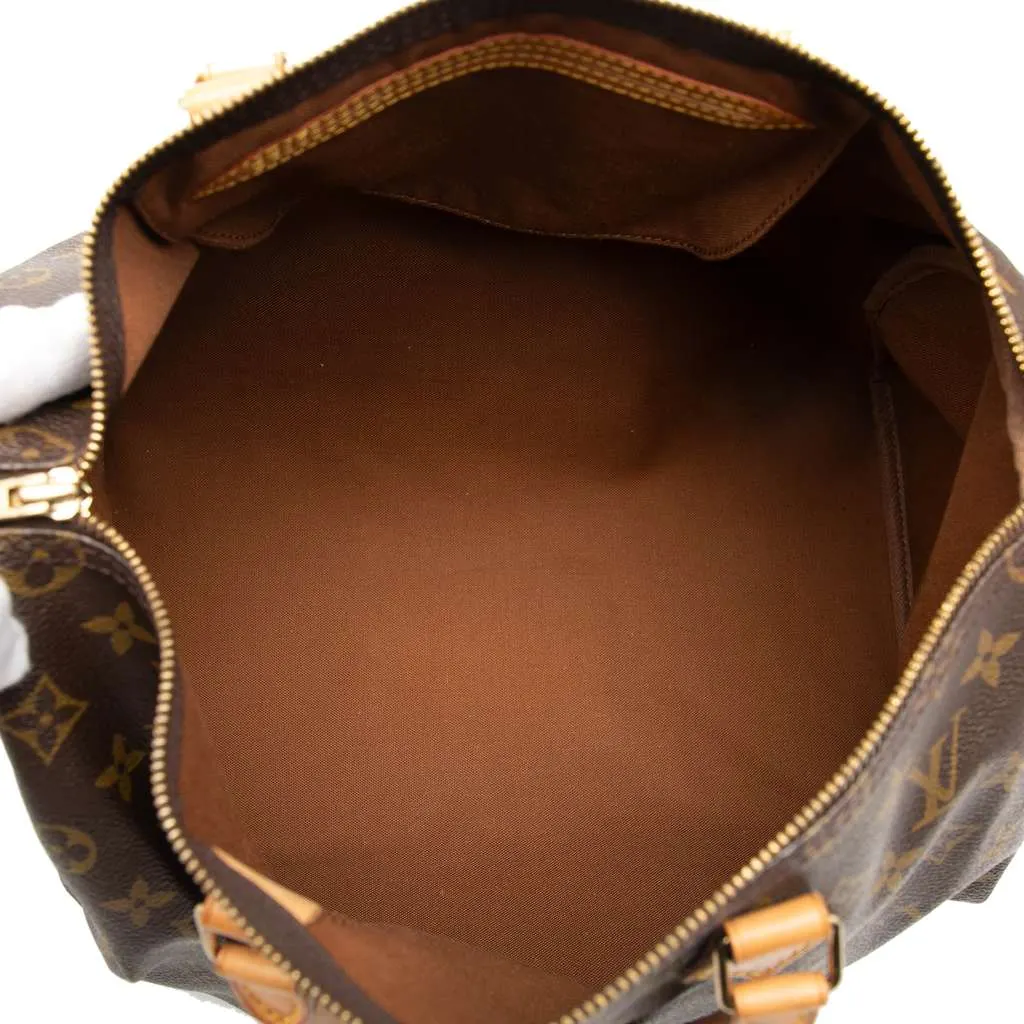 Louis Vuitton Monogram Speedy 35 Brown Good - Model View