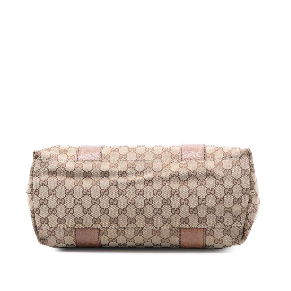 Gucci Medium GG Canvas Bamboo Libeccio Tote - 3