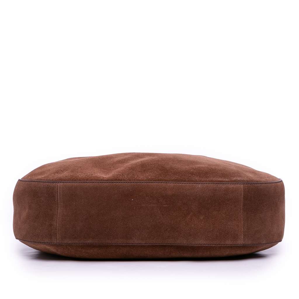 Prada Large Suede Shoulder Bag - 3