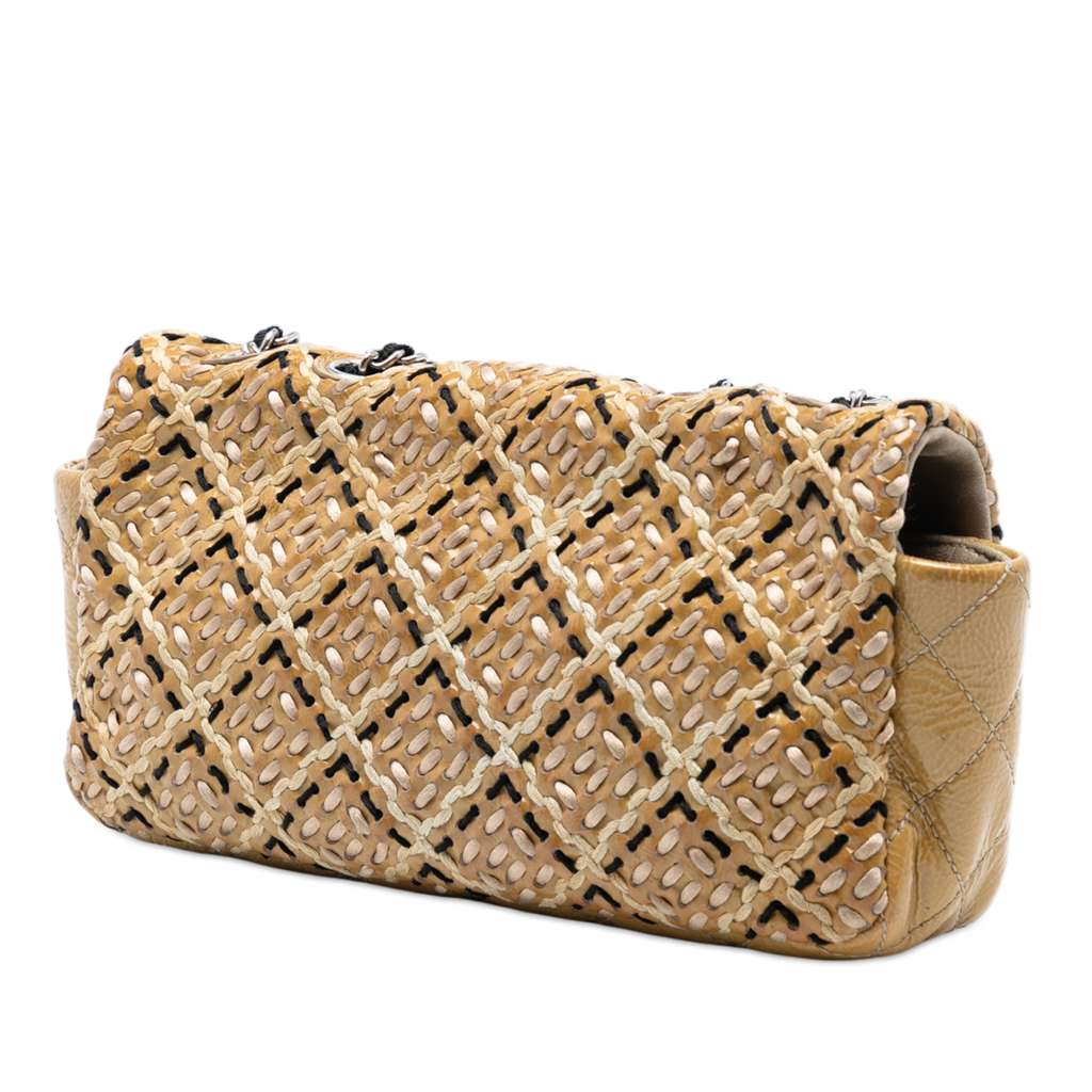 Chanel CC Patent Woven Stitch Full Flap - 2