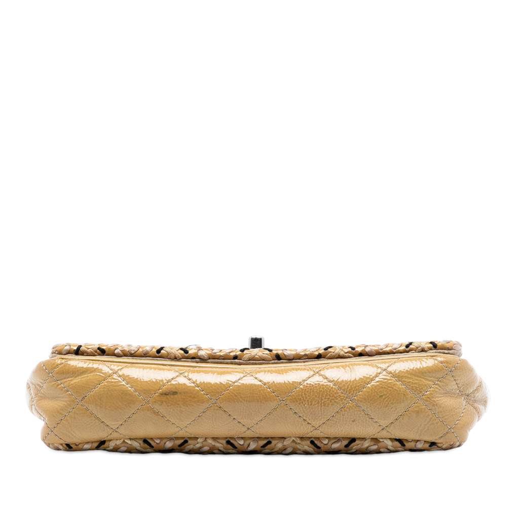 Chanel CC Patent Woven Stitch Full Flap - 3