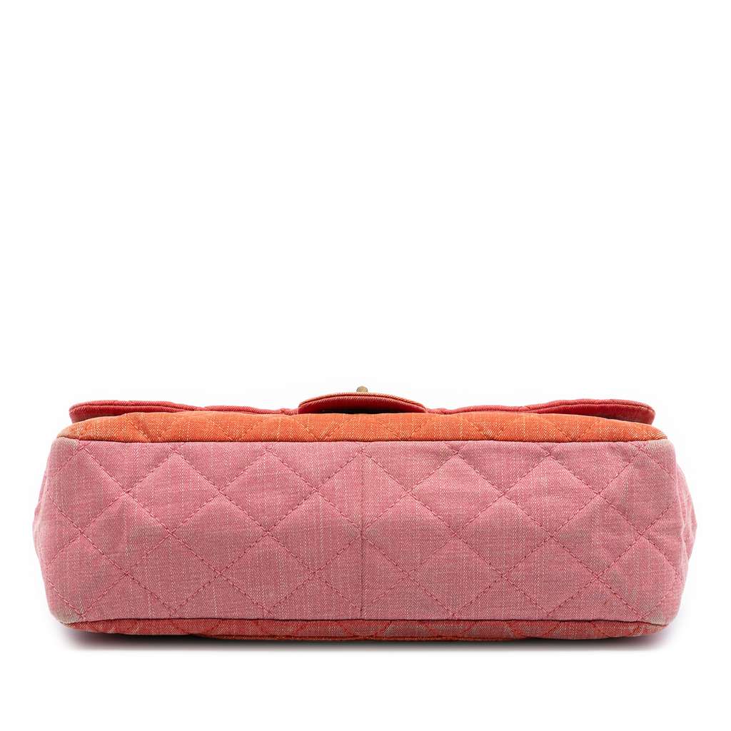 Chanel Tricolor Quilted Denim Reissue 2.55 Double Flap 227 - 3