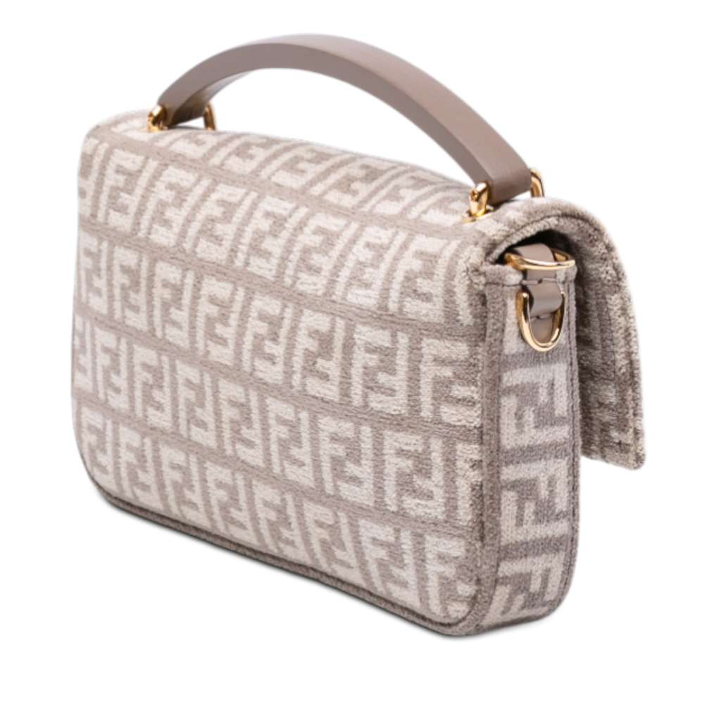 Fendi Zucchino Velvet Baguette Phone Pouch Satchel - 2