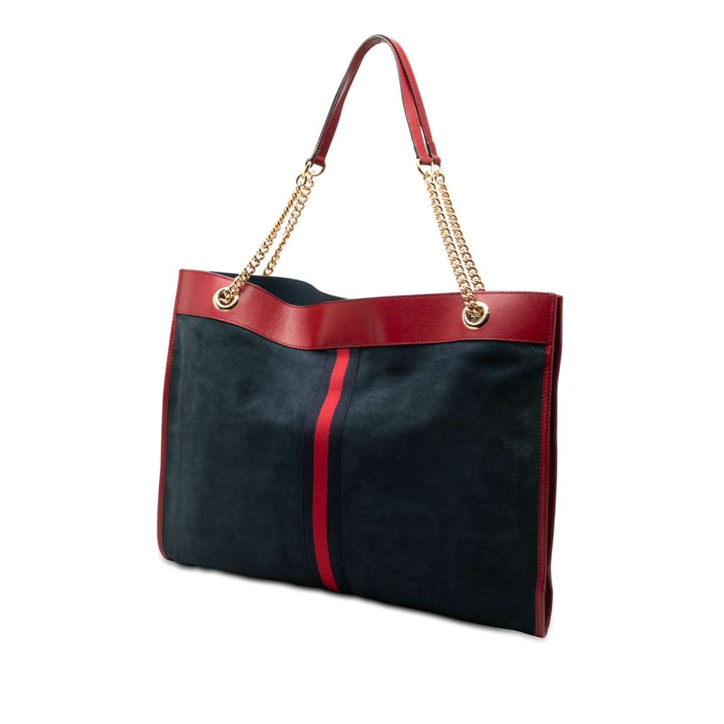 Gucci Large Web Suede Rajah Tote - 2