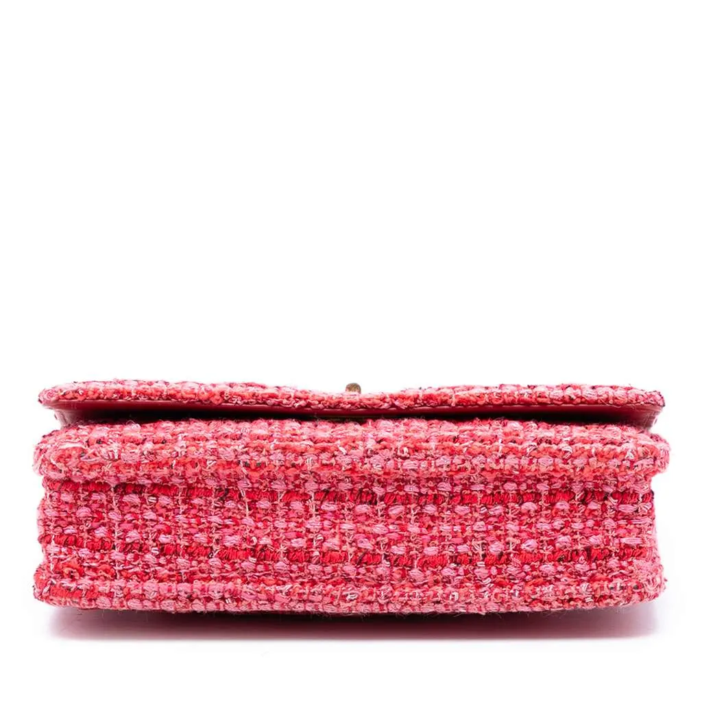 Chanel Quilted Tweed Reissue 2.55 Wallet On Chain Pink Tweed Very good - Inside View