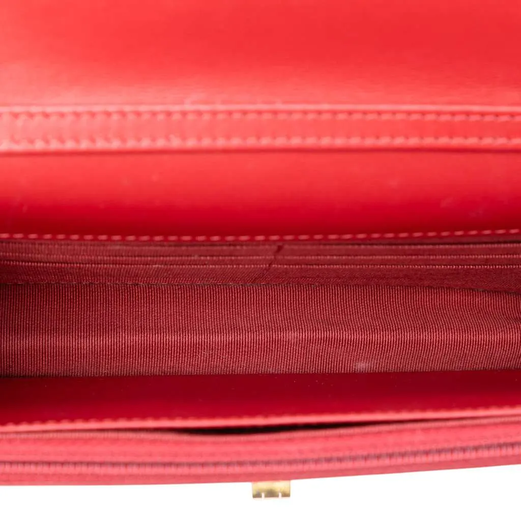 Chanel Quilted Tweed Reissue 2.55 Wallet On Chain Pink Tweed Very good - Model View