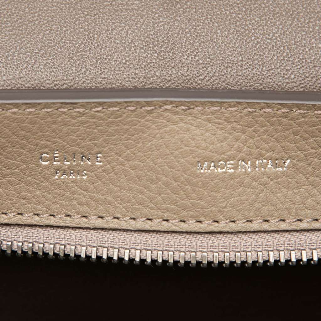 Celine Medium Bicolor Calfskin and Suede Trapeze Satchel - 5