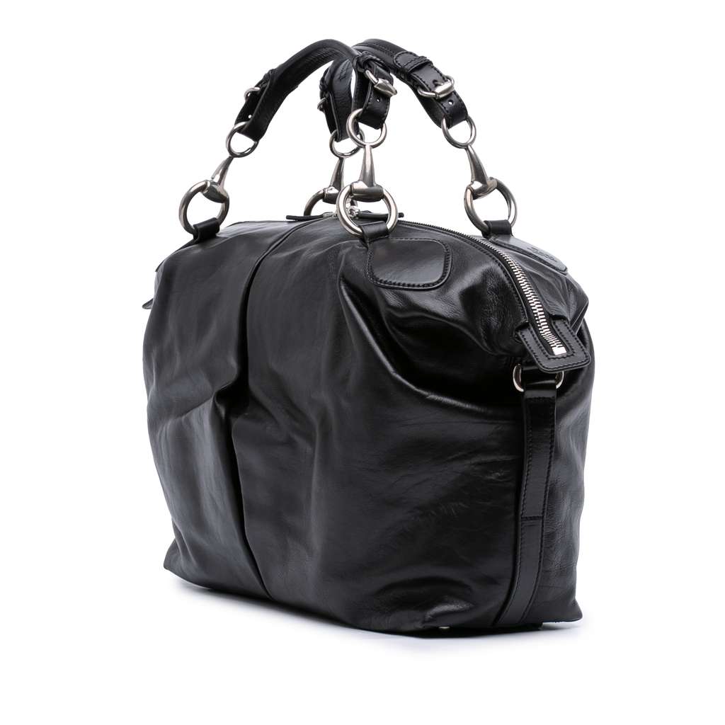 Gucci Leather Horsebit Duffle Bag - 2