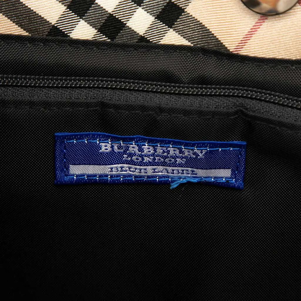 Burberry Nova Check Trimmed Denim Tote Blue Denim Good - Box View