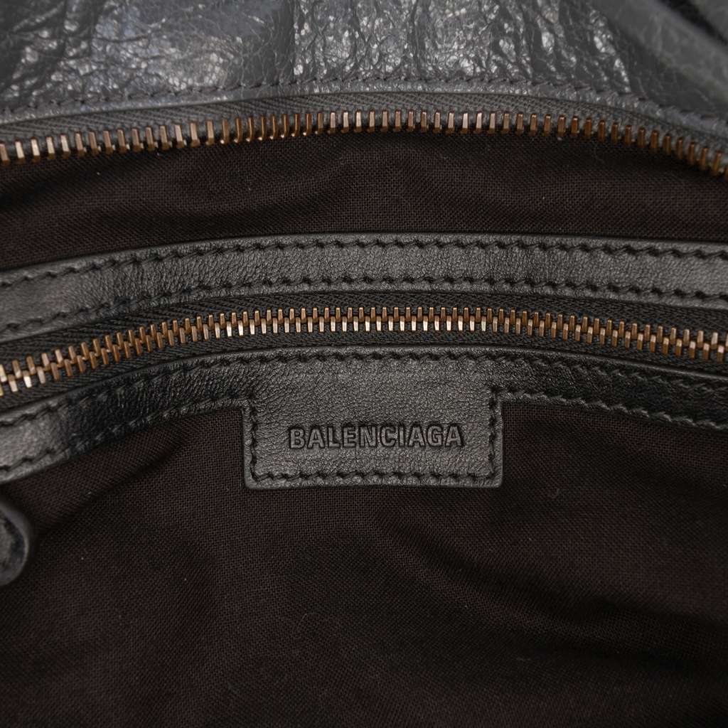 Balenciaga Small Lambskin Motocross Classic City Satchel - 5