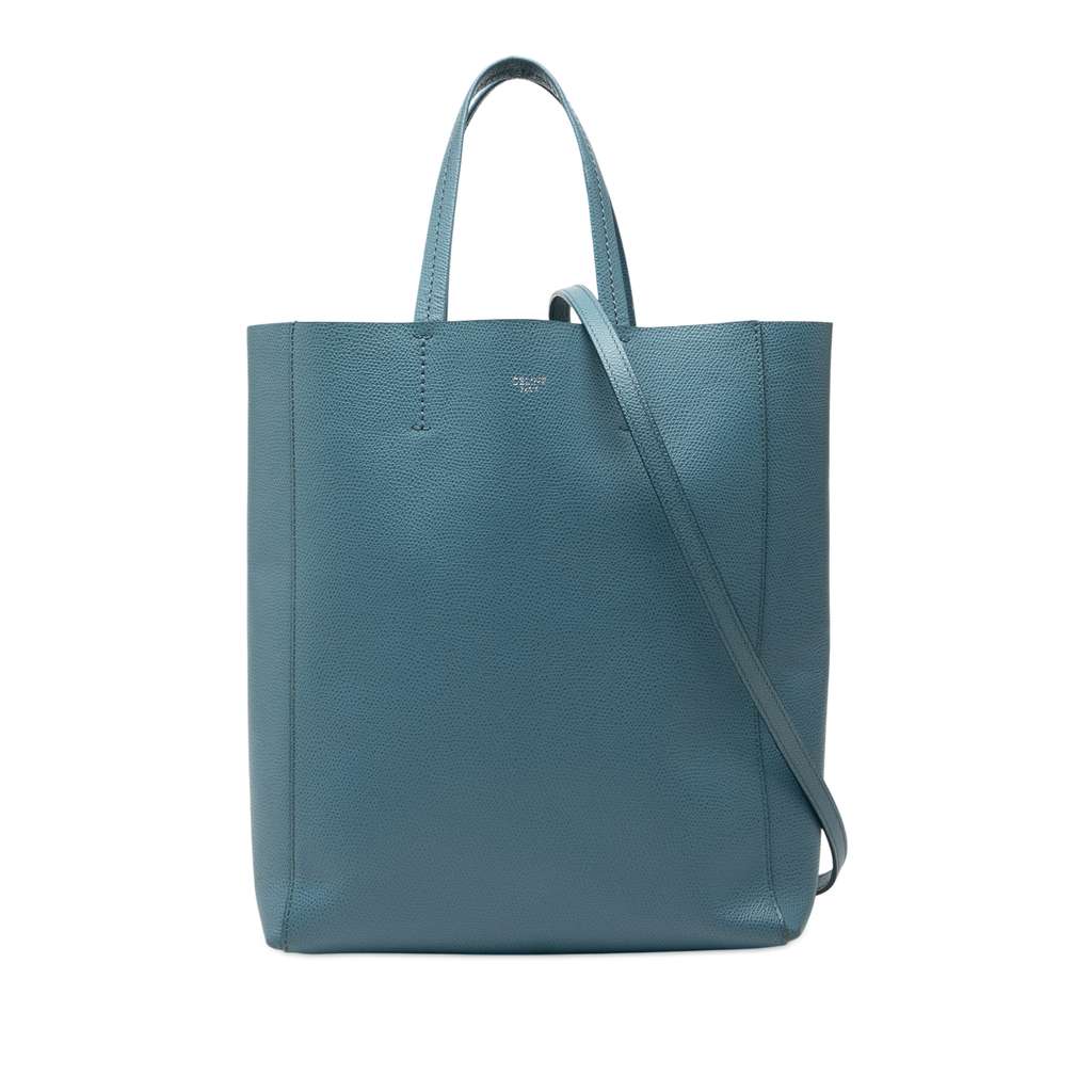 Celine Small Grained Calfskin Vertical Cabas Satchel