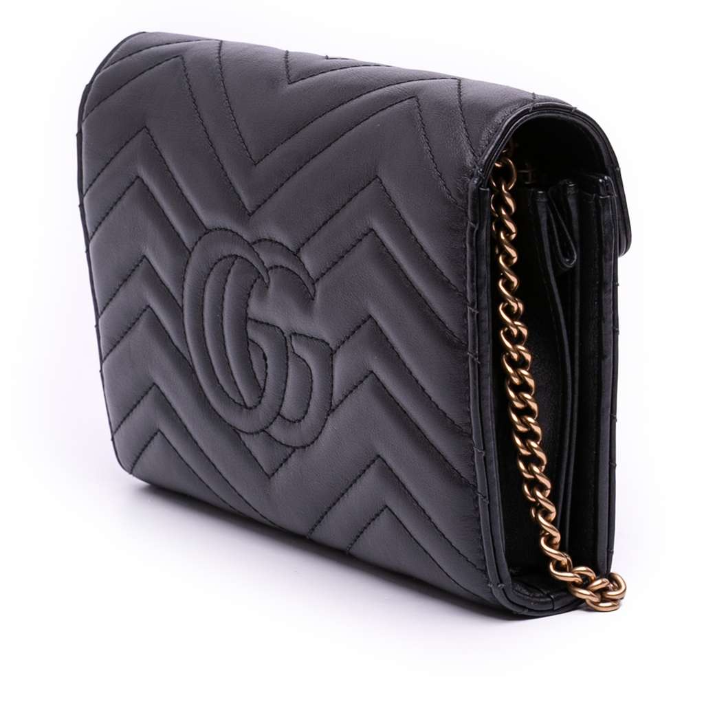Gucci GG Marmont Matelasse Leather Wallet On Chain - 2