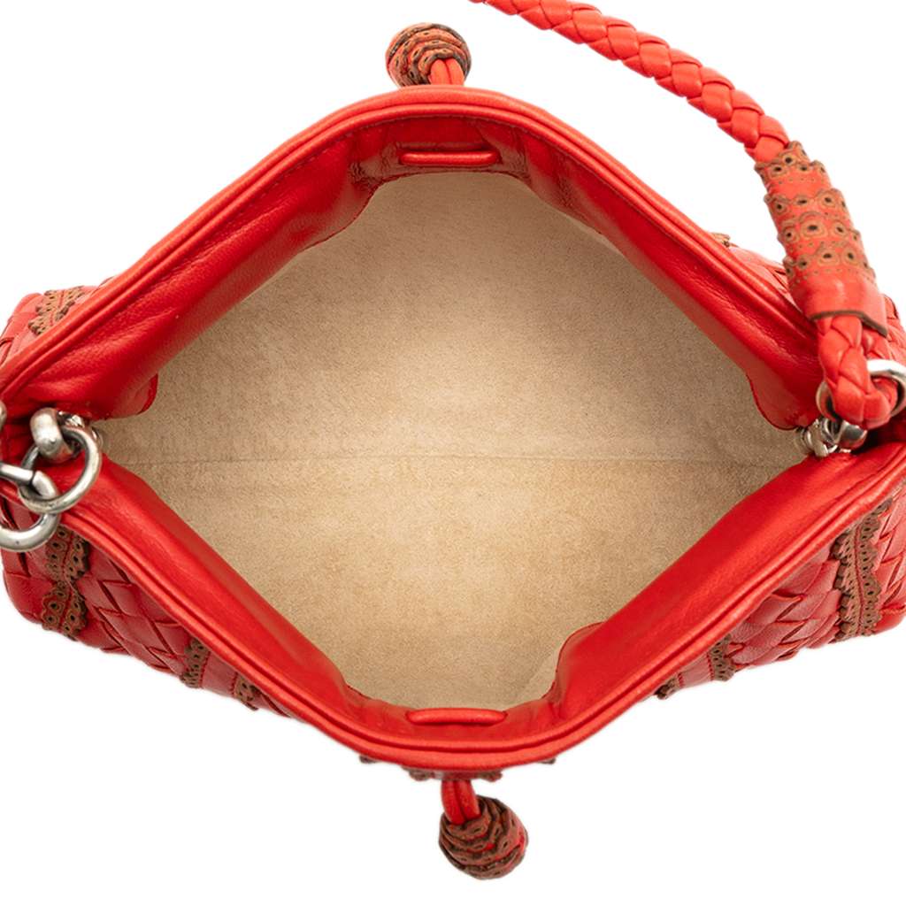 Bottega Veneta Leather Intrecciato Stripe Shoulder Bag - 4