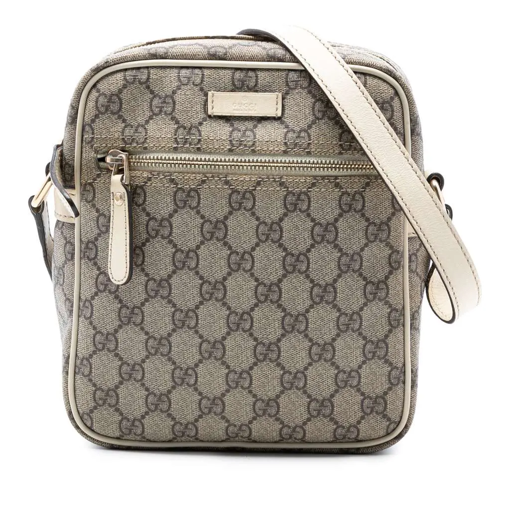Gucci GG Supreme Crossbody Brown Canvas Good - Front View
