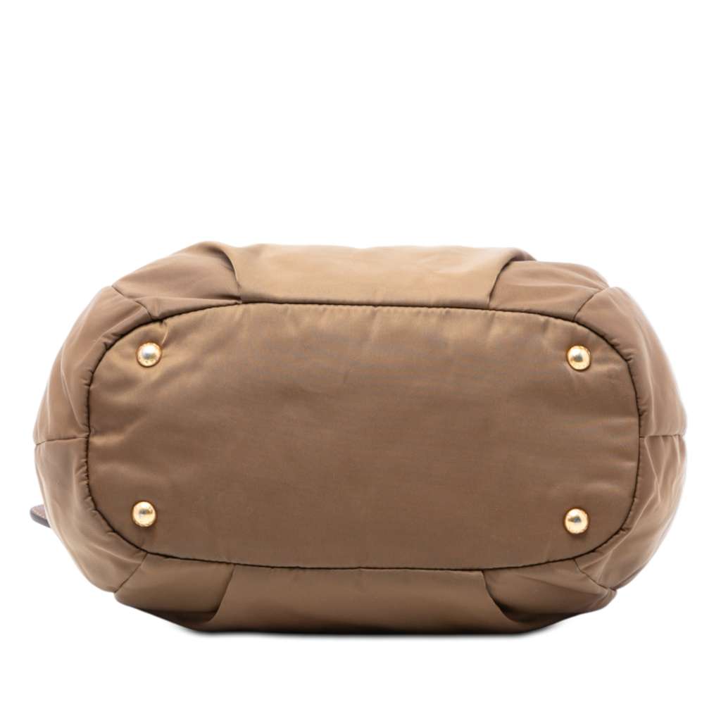 Prada Vitello Daino Trimmed Tessuto Satchel - 3