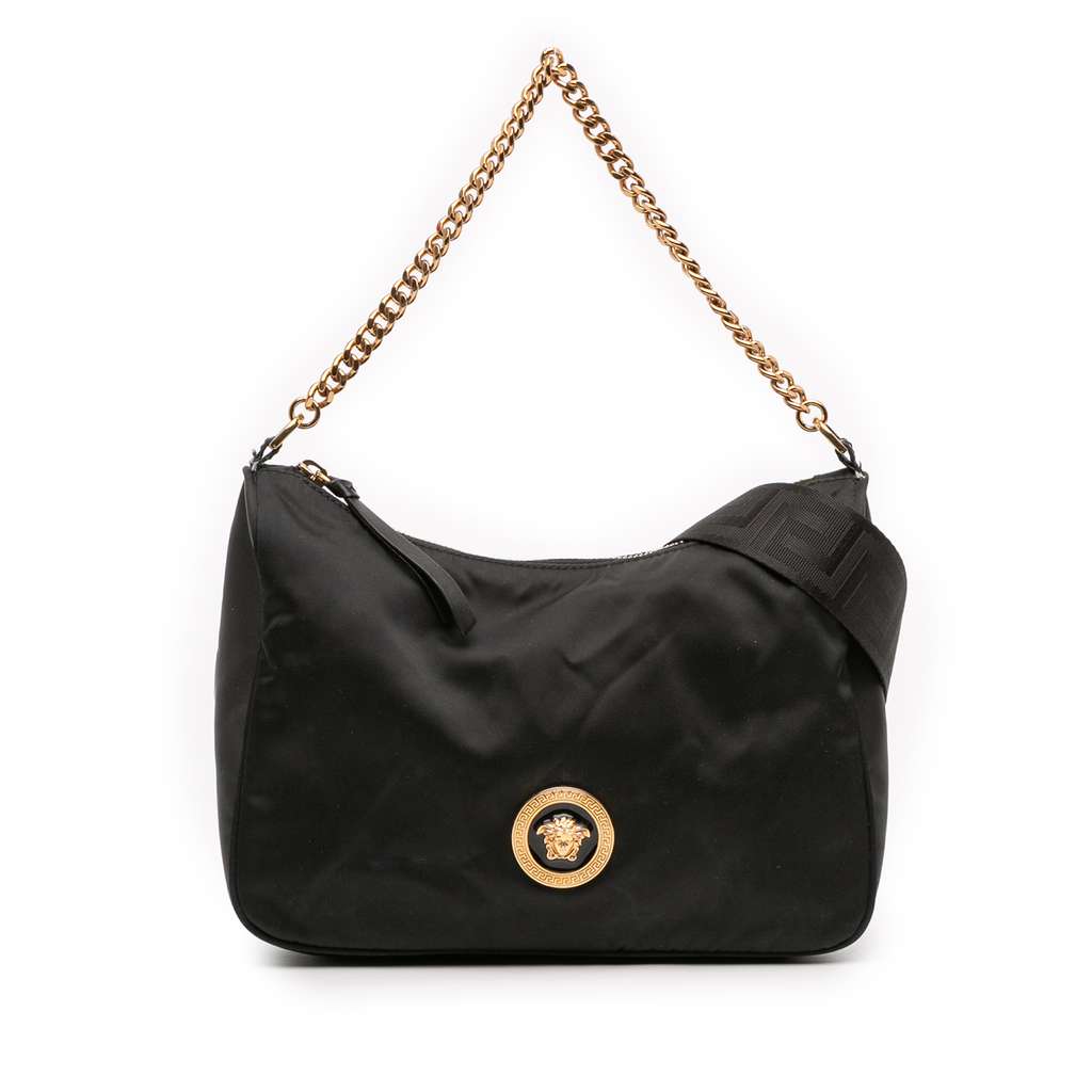 Versace Nylon Tribute La Medusa Chain Satchel