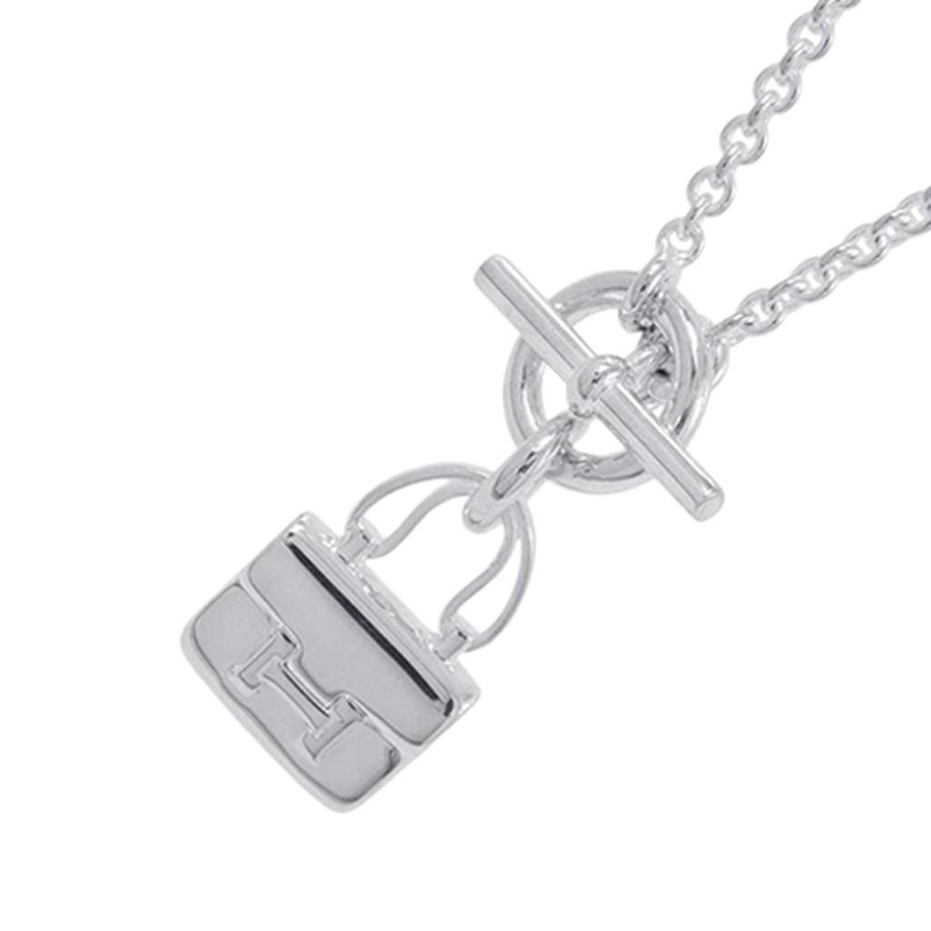 Hermès Sterling Silver Amulettes Constance Necklace