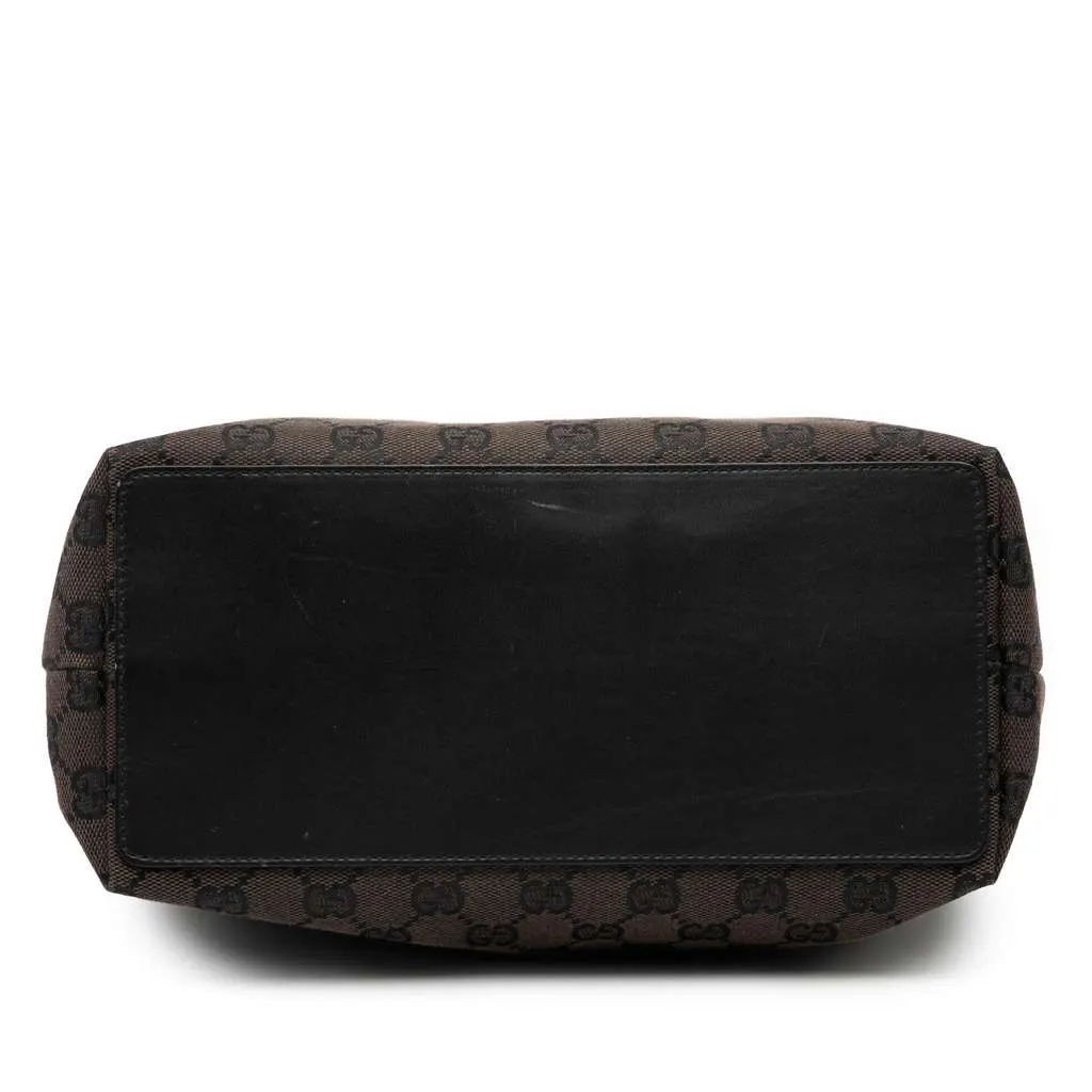 Gucci GG Canvas Tote Brown Canvas Good - Inside View