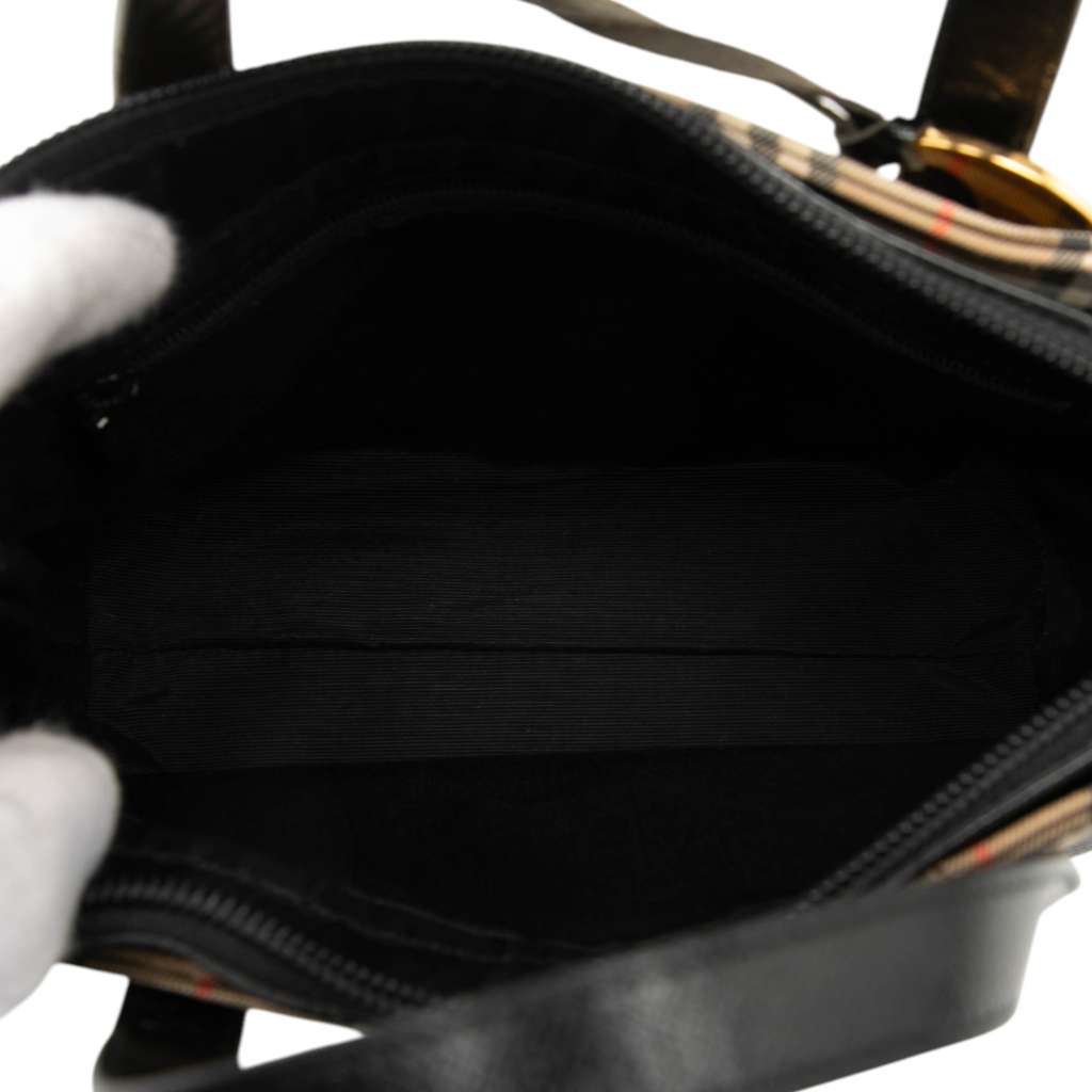 Burberry Haymarket Check Canvas Handbag - 4