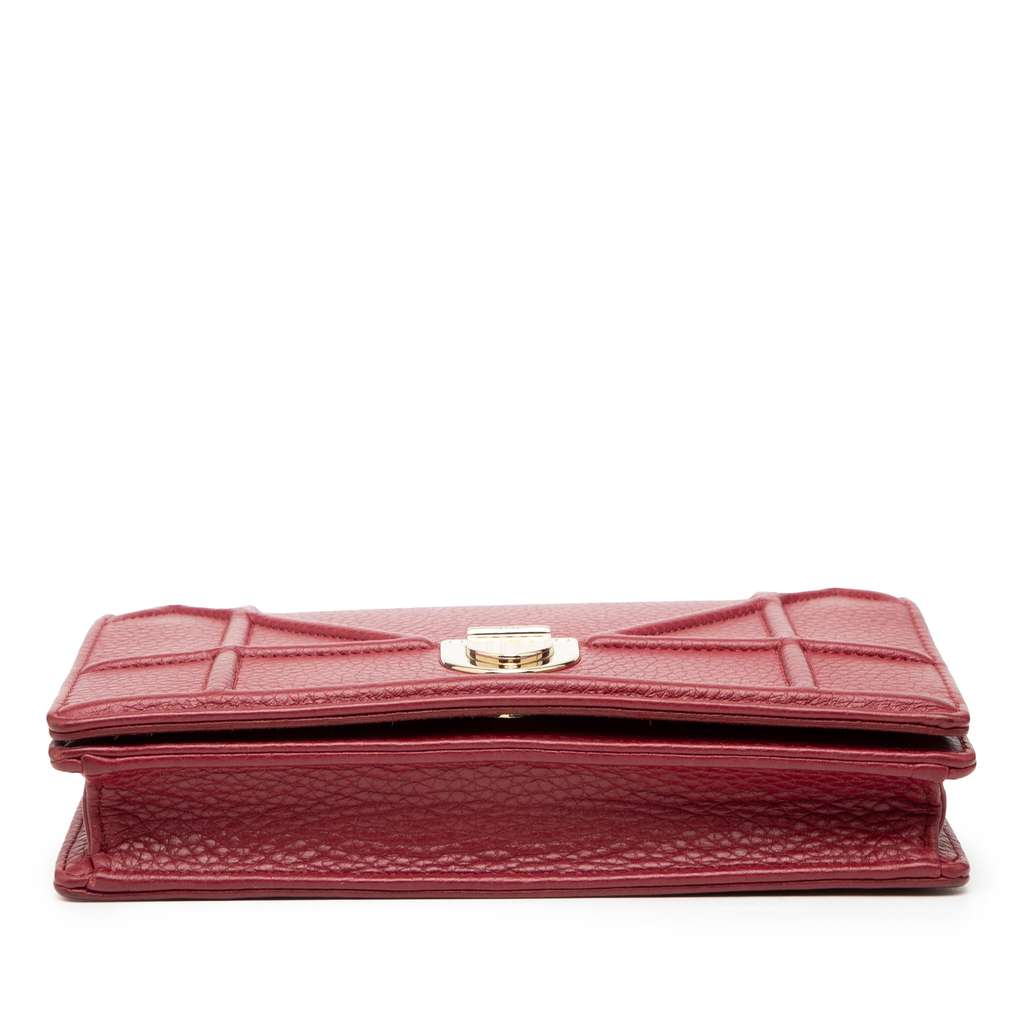 Dior Grained Calfskin Diorama Wallet on Chain - 3