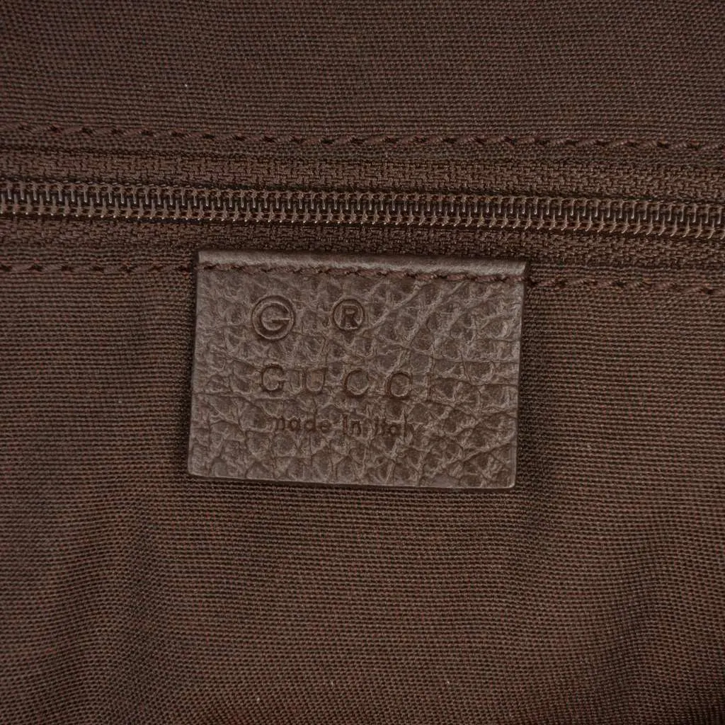 Gucci GG Crystal Peggy Braided Tote Brown Canvas Good - Box View