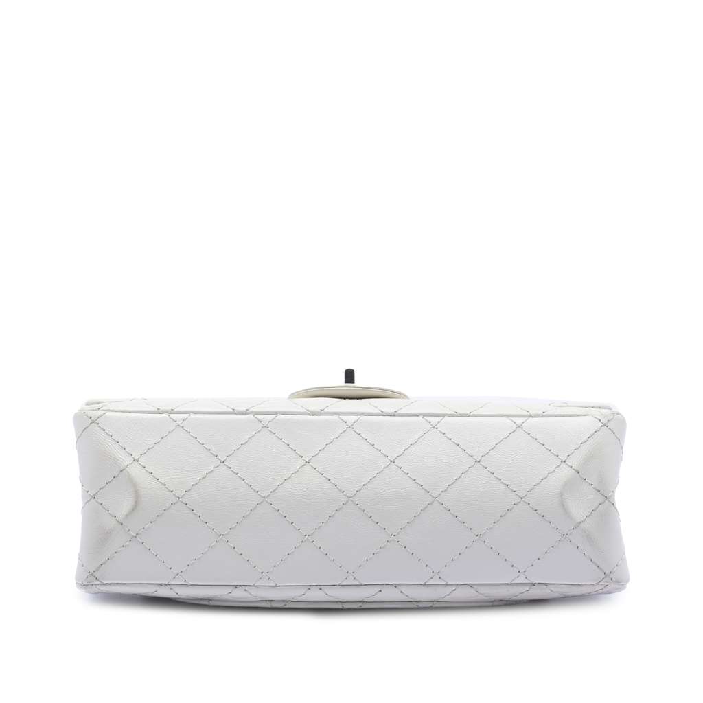 Chanel Quilted Aged Lambskin Leather 2.55 Reissue 225 Double Flap Bag - 3