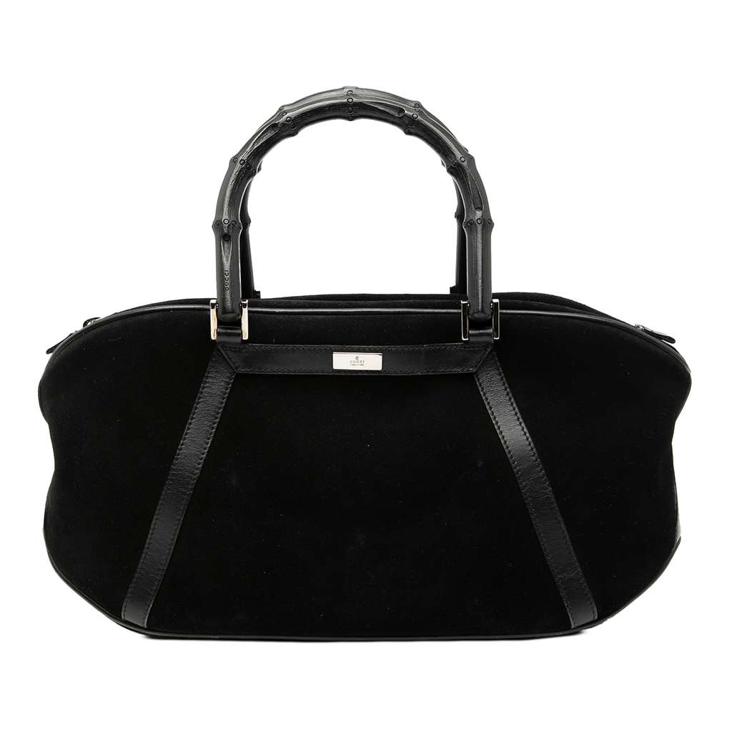 Gucci Bamboo Suede Handbag