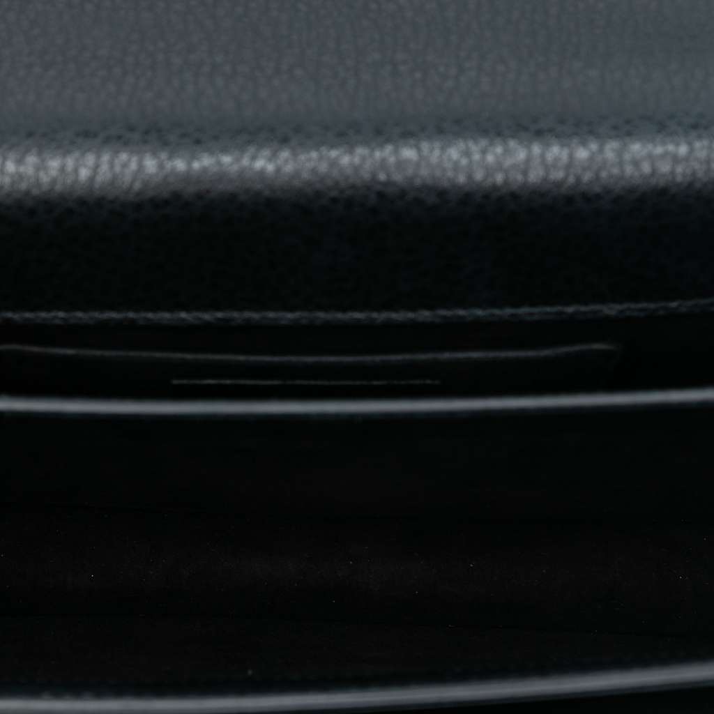 Saint Laurent Medium Grained Calfskin Guitar Strap Monogram Sunset Crossbody - 4