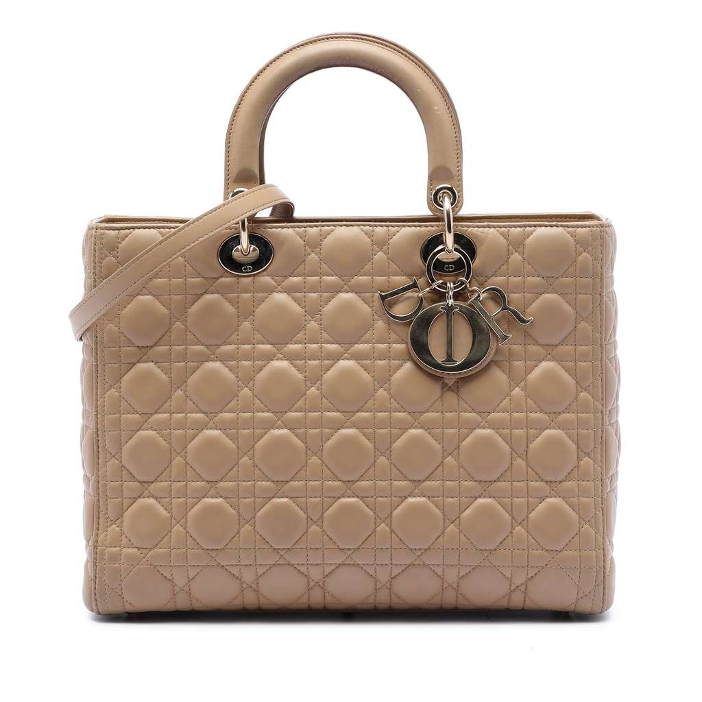 Dior Large Lambskin Cannage Lady Dior
