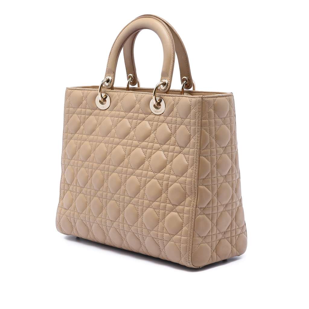 Dior Large Lambskin Cannage Lady Dior - 2