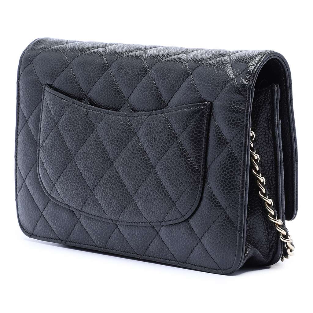 Chanel CC Quilted Caviar Wallet on Chain - 2