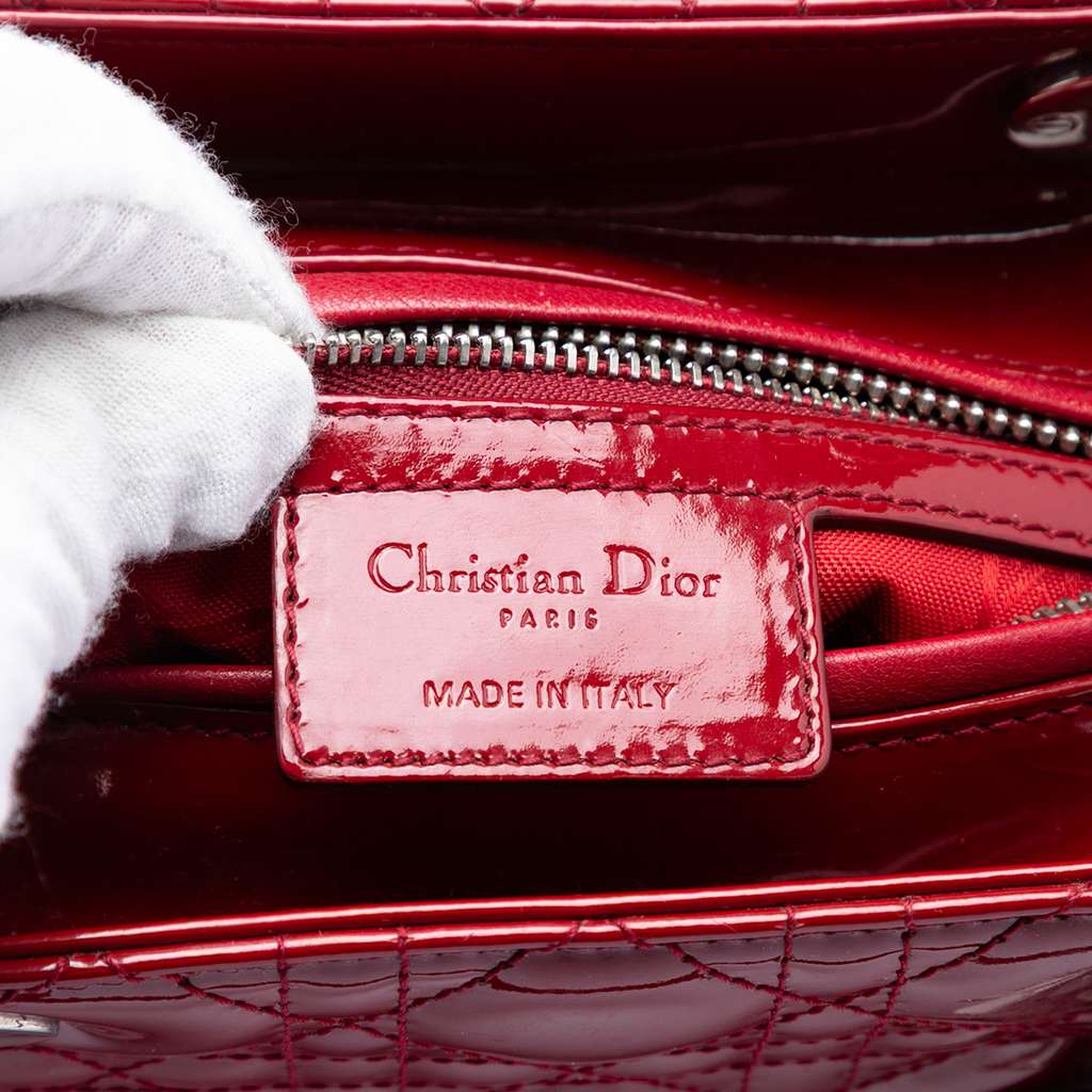 Dior Medium Patent Cannage Lady Dior - 5