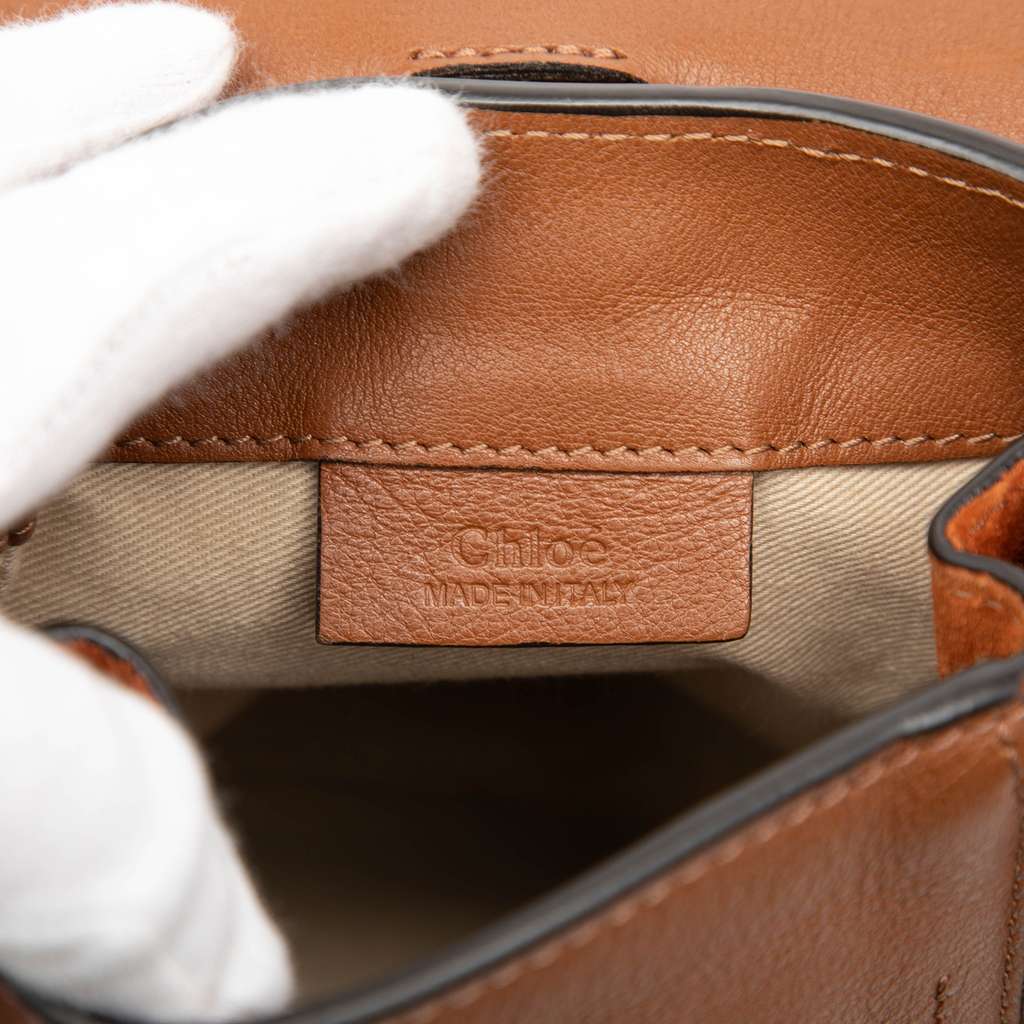 Chloé Mini Calfskin and Suede Faye Backpack - 5