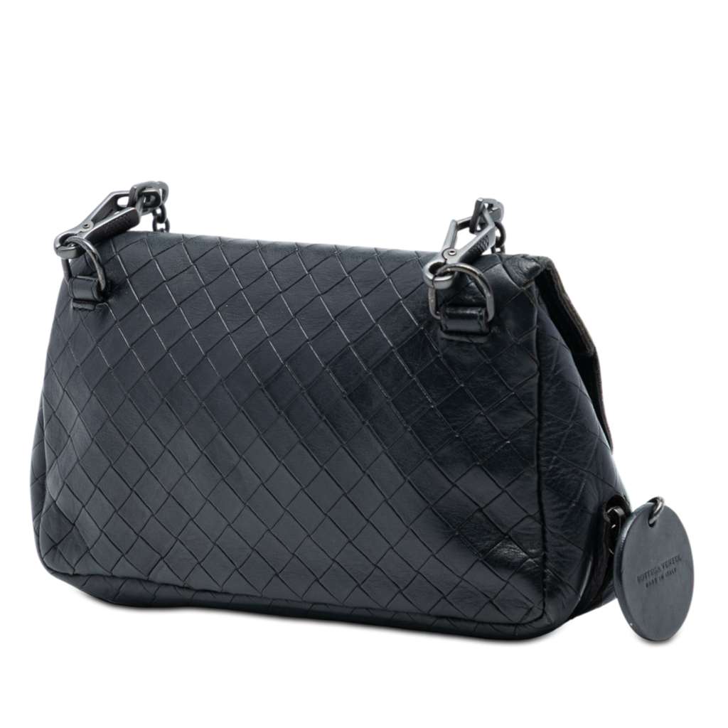 Bottega Veneta Small Calfskin Intrecciomirage Chain Flap Crossbody - 2