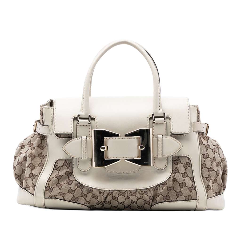 Gucci GG Canvas and Leather Dialux Queen Tote