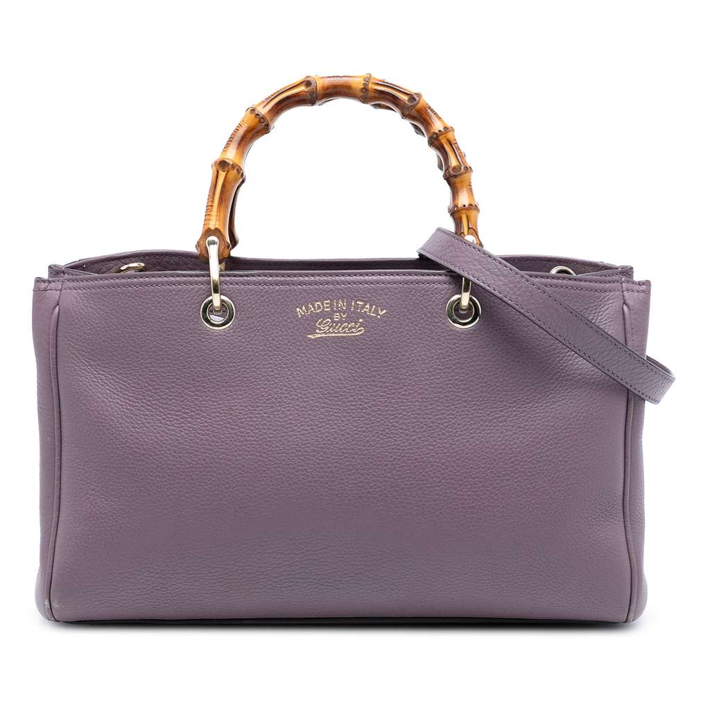 Gucci Medium Calfskin Bamboo Shopper Satchel