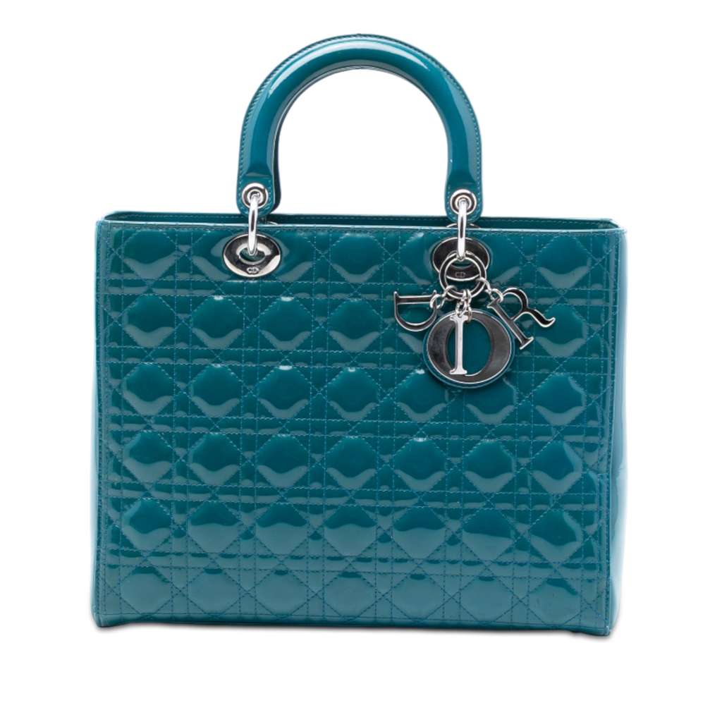 Dior Large Patent Cannage Lady Dior