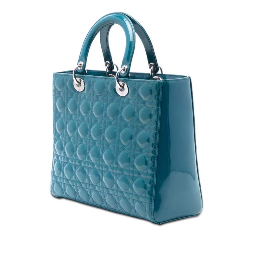 Dior Large Patent Cannage Lady Dior - 2