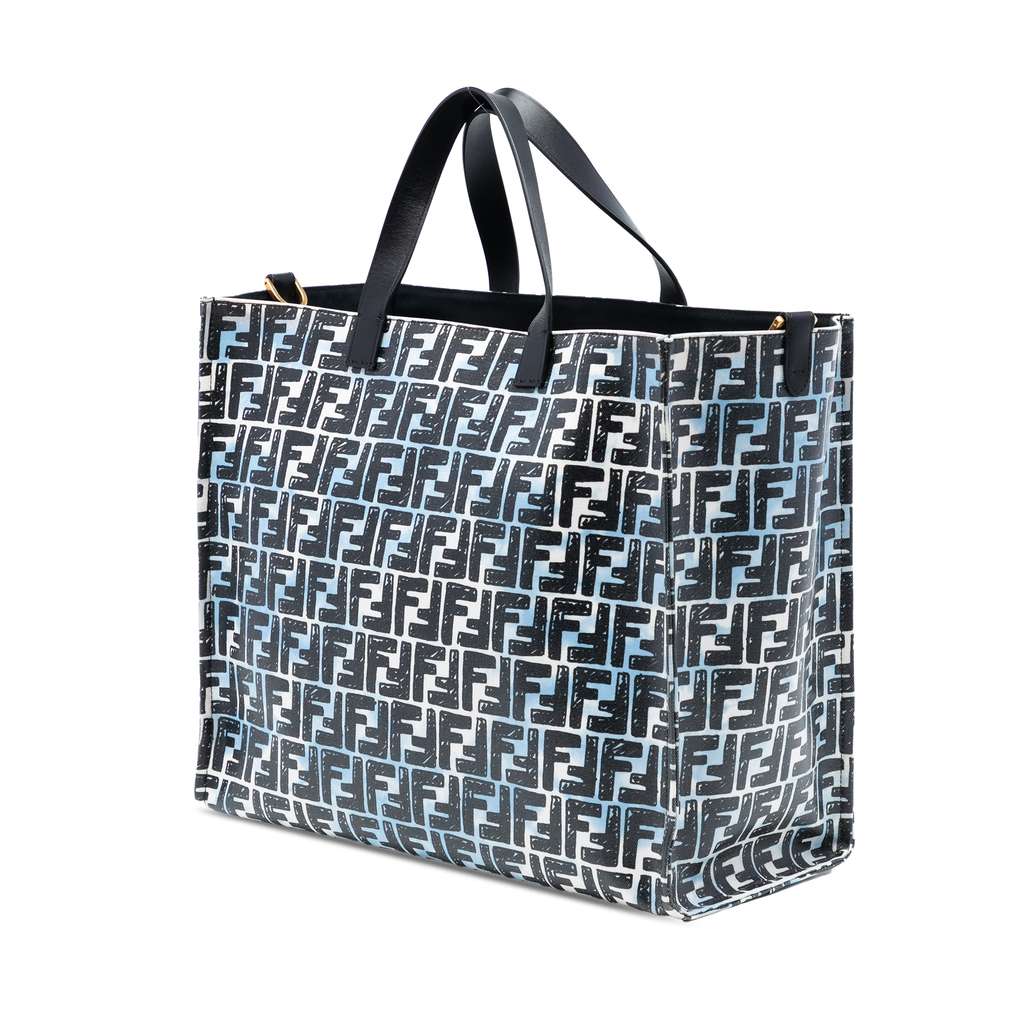 Fendi Joshua Vides Zucca Coated Canvas Cloudy Shopper Satchel - 2