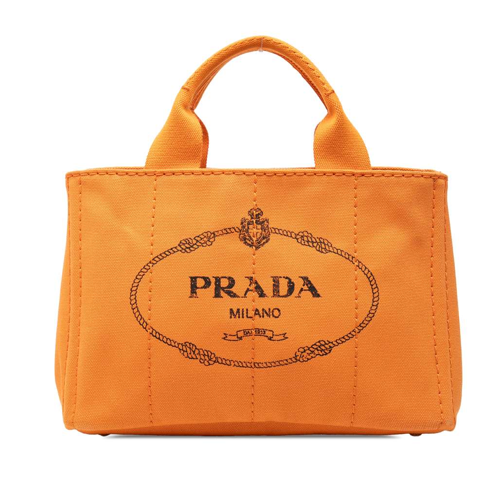 Prada Small Canvas Canapa Logo Satchel